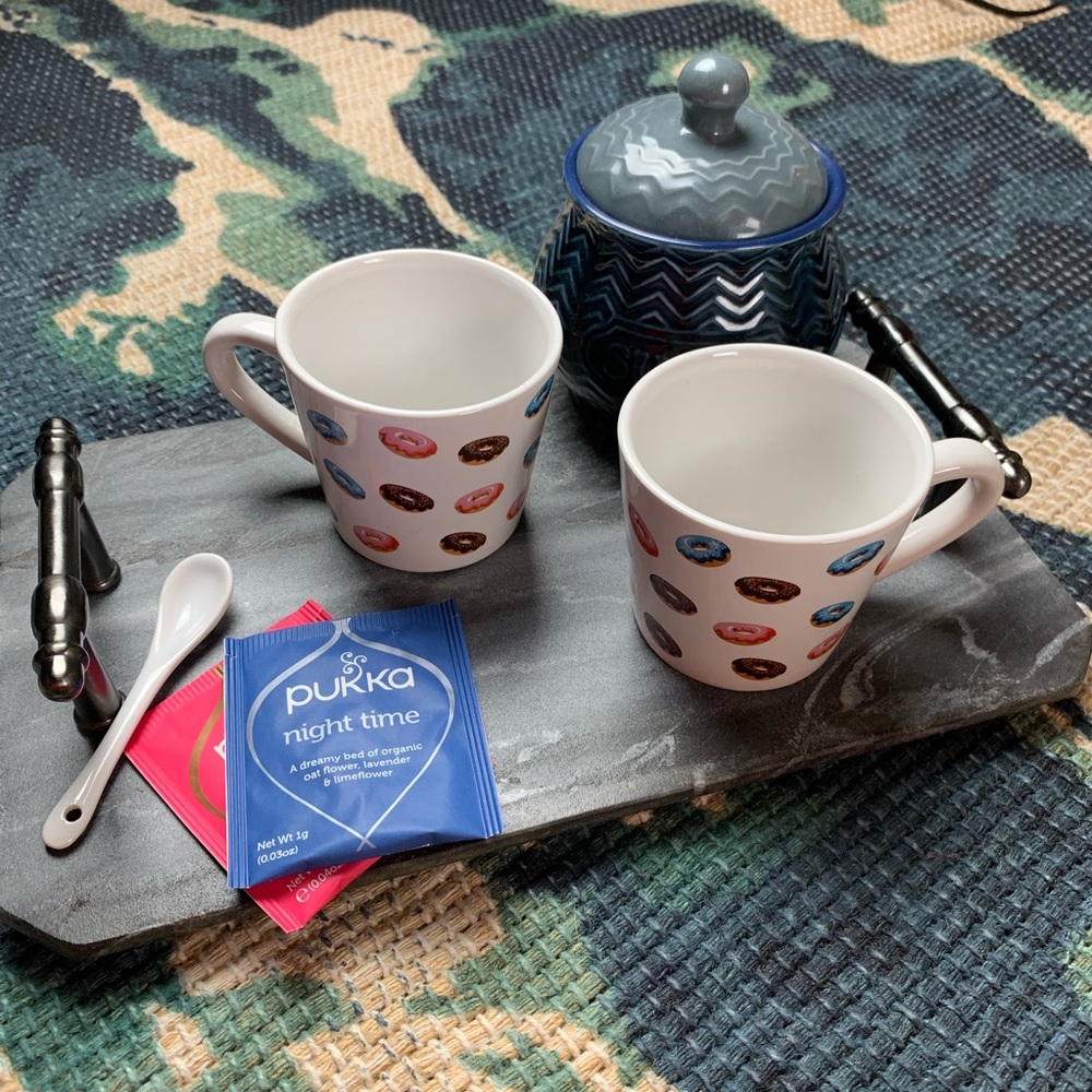 Ceramic Donut Coffee Cups Set of 2